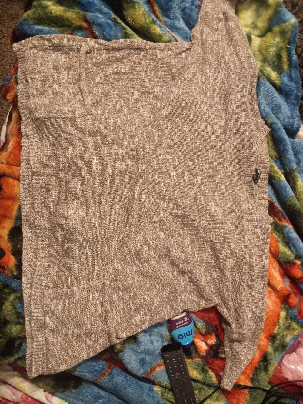 Express Marled Brown and Cream Knit Sweater